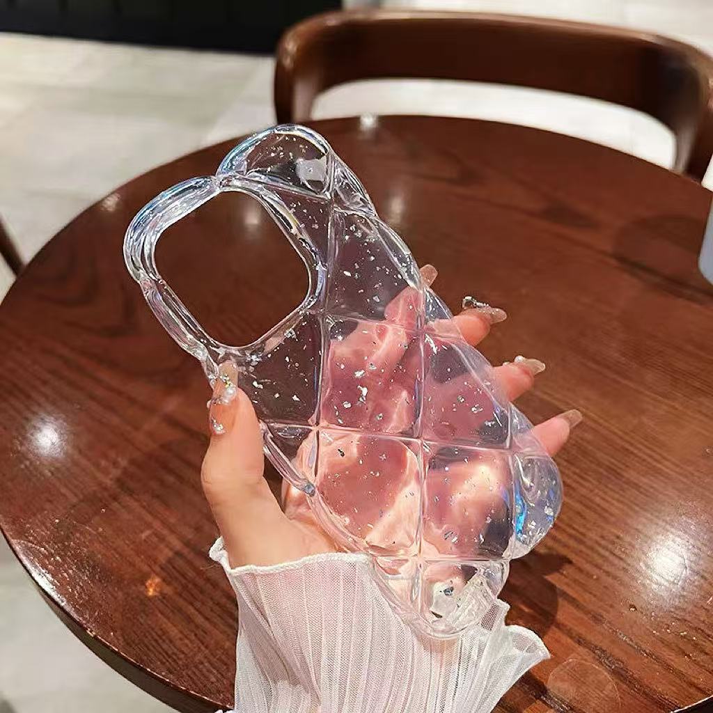 携帯ケース Iphone対応 キラキラ スマホケース クリア 韓国 透明 シンプル かわいい おしゃれ 耐衝撃 人気 キラキラパウダー