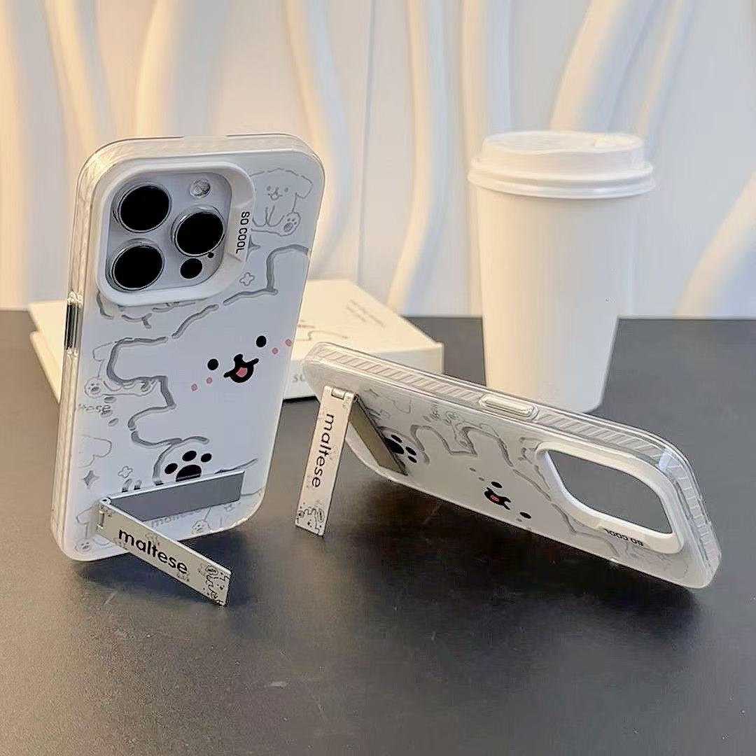 iPhone14対応 カバー iPhoneケース 漫画 韓国 面白 イヌシロ ワンちゃん 動物 スタンド おしゃれ おもしろ スマホケース 薄型ケース かっこいい アップル 携帯ケース