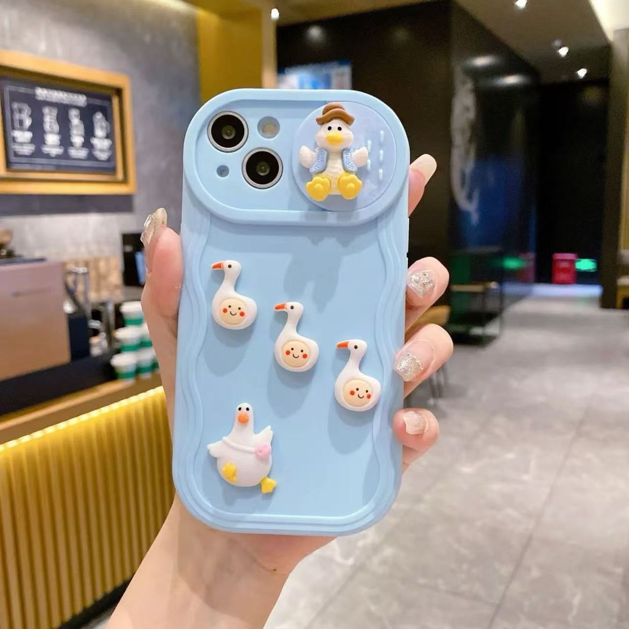 iPhone用 ケース スライド式カメラカバー 耐衝撃 可愛いアヒル レンズ保護 アイフォン用 スマホケース 防塵 人気 落下防止 滑り止め 指紋防止 携帯カバー