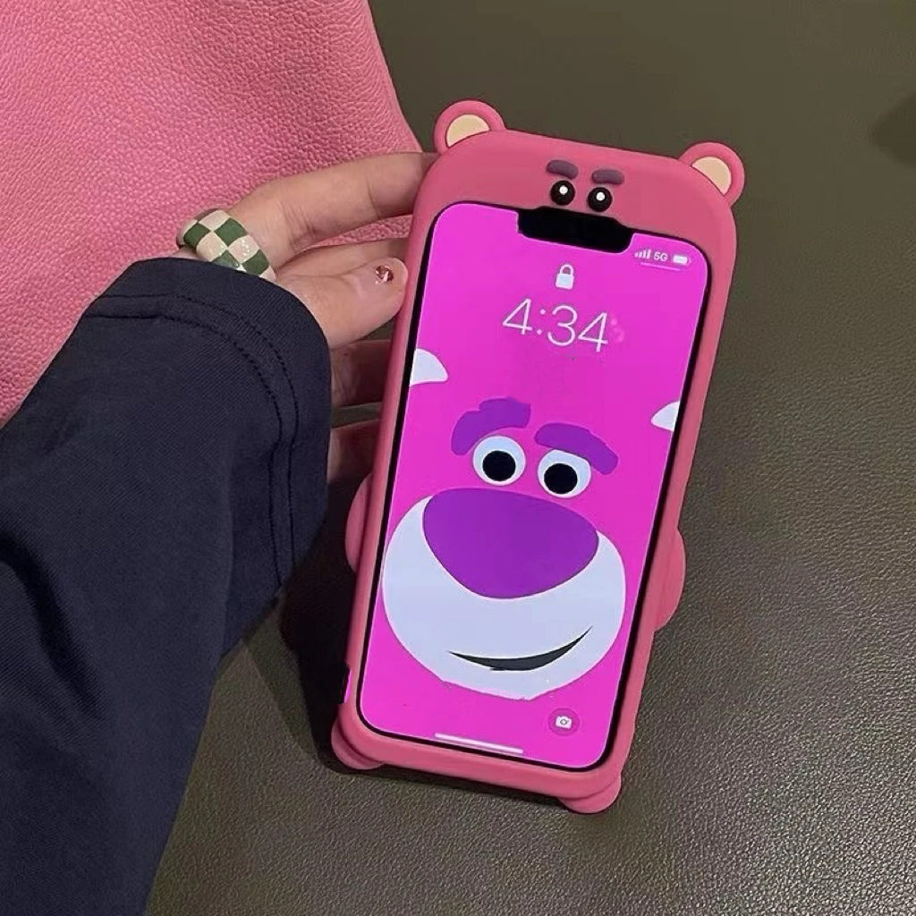 iPhone 用 ケース スマホケース 可愛い 保護ケース モンスター 携帯カバークマ 携帯ケース すり傷防止 落下防止 脱着簡単 アイフォン 用カバー 全面保護