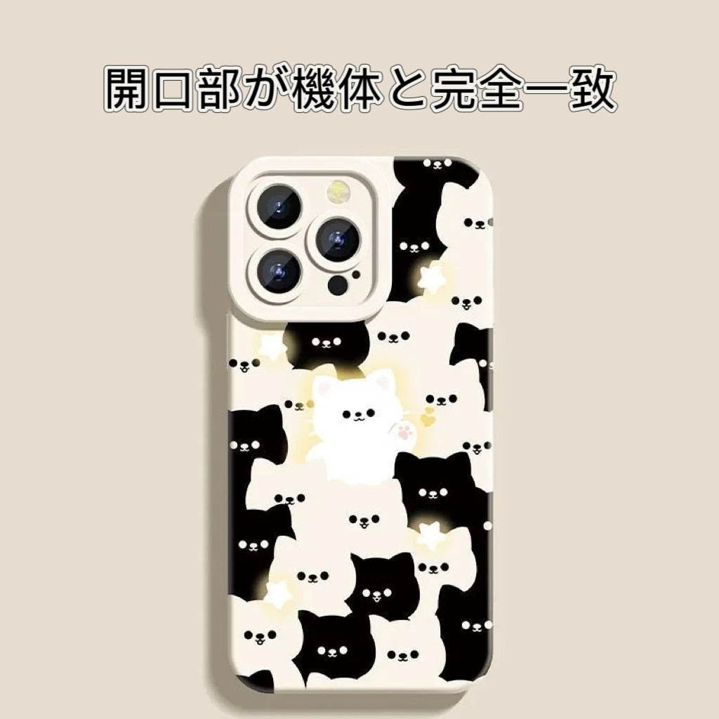 iPhone ケース 耐衝撃 猫ネコ 滑り止め レンズ保護 アイフォン猫 ケース シリコンケース レンズ保護 光る猫 可愛い猫ネコ