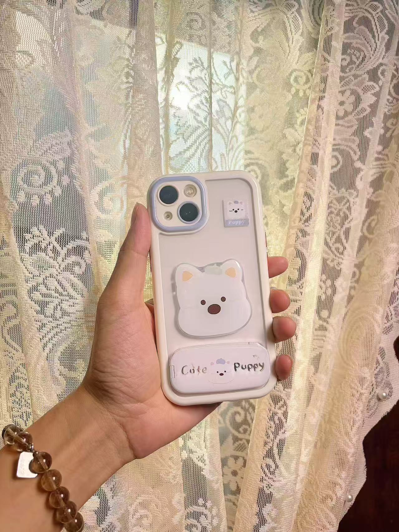 ケース For iPhone ドッグ 犬 子犬 漫画 動物柄 衝撃吸収 落下防止 アイフォン 專用スマホ ケース カバー 薄型 特製スマホケース レンズ保護 カガミスレ傷防止 女子力 ファッションクリエイティブかわいい スタンド 鏡