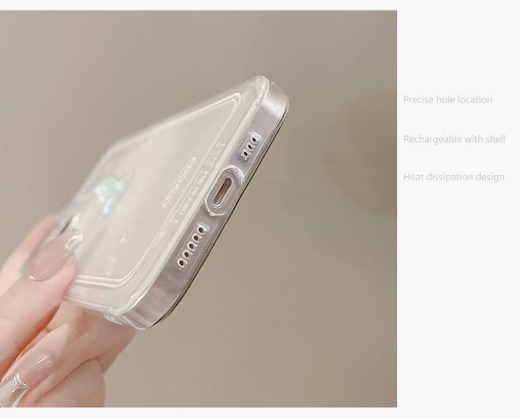 ケース for IPHONE 携帯ケース リボン かわいい 透明軽量 立体 黄変対応 衝撃対応 精密開口 レディース フルカバー