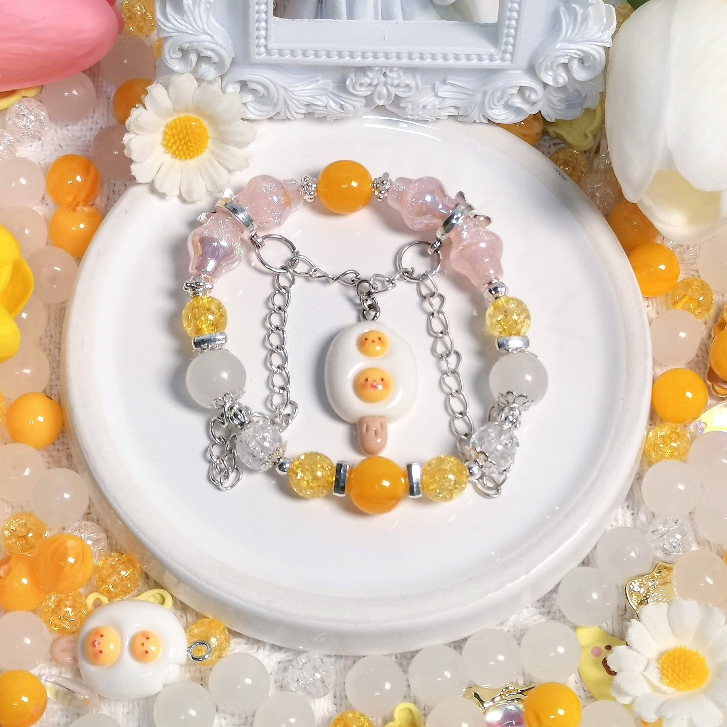 B.<AAK00>プリン(8`10`*15`)‐高品質ガラス&アクリルビーズ&メタル