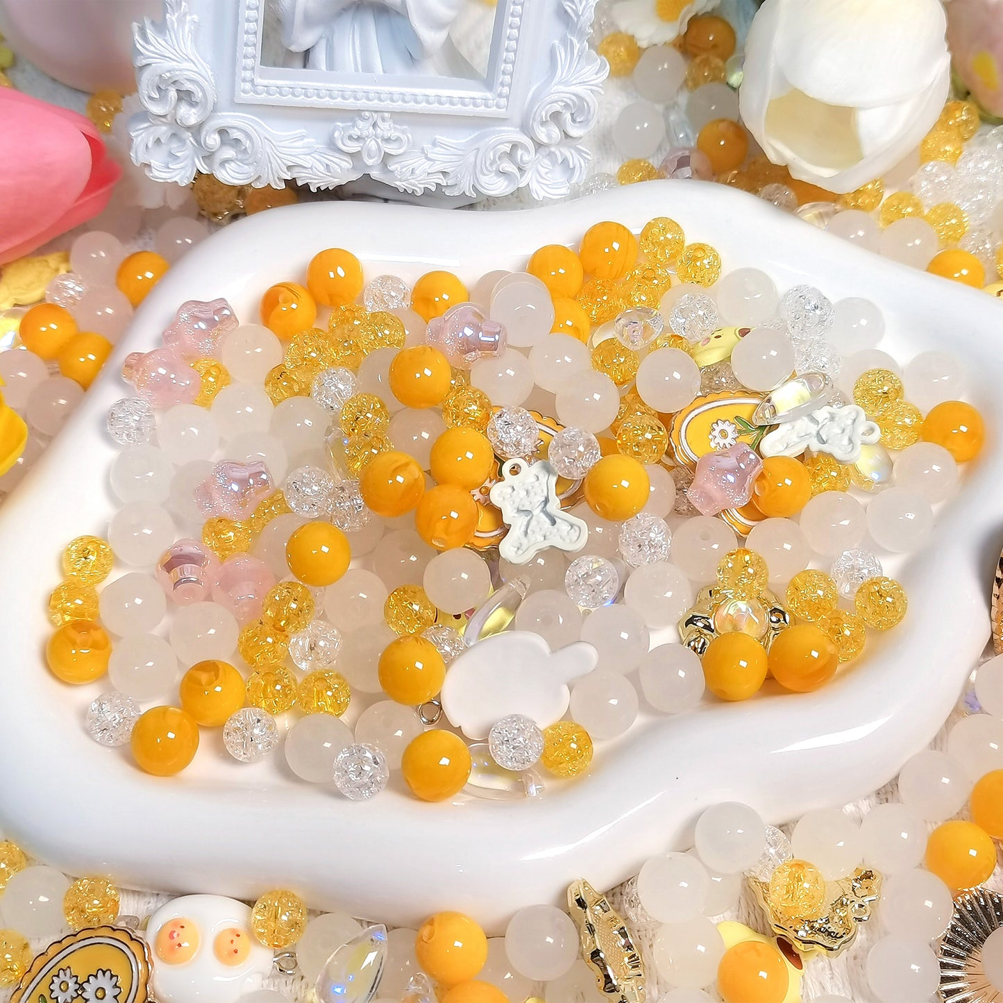 B.<AAK00>プリン(8`10`*15`)‐高品質ガラス&アクリルビーズ&メタル