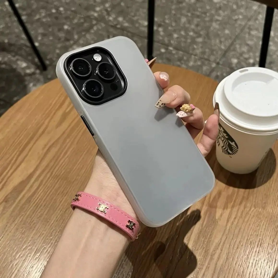 iPhone用 ケース、クリア透明可愛いおしゃれデザイン、ソフト滑り止め傷防止耐衝撃性の電話カバー多彩 2層