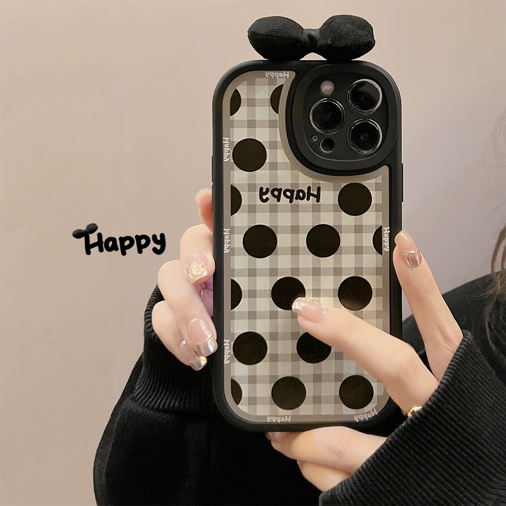リボン 可愛い 立体感リボン柄 携帯ケース スマホケース アイフォン用ケース 花 動物 レディース ウサギ コブタ クマ