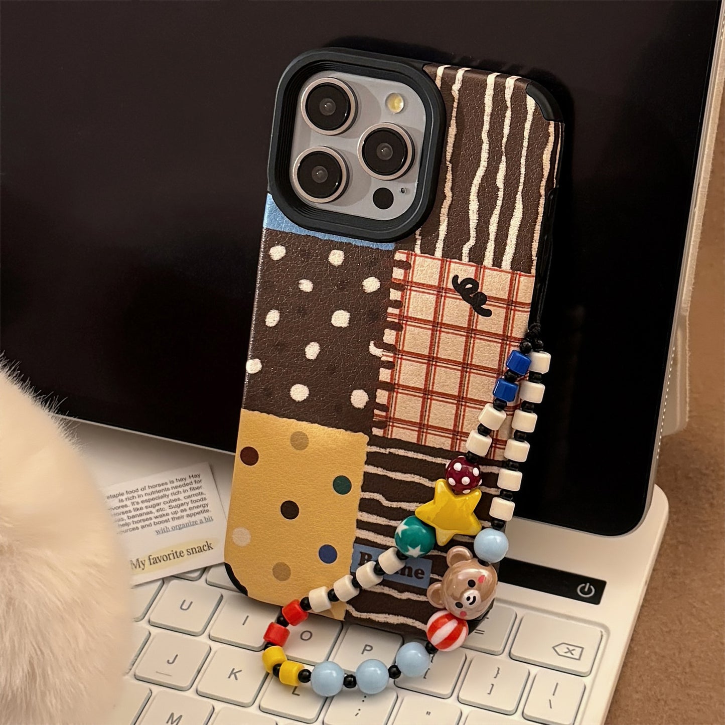 可愛いケース 携帯スマホケース アイホン TPU 軽量 カード 軽量フルカバー IPHONE ストラップ レトロ 水玉 つなぎ合わせ