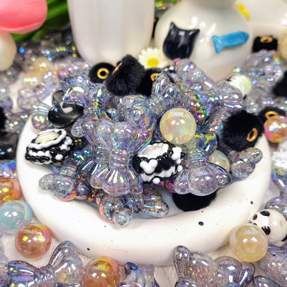 PC.<AAE00>パンダのぬくもり_手書きアクリルビーズ＆高品質アクリルビーズ