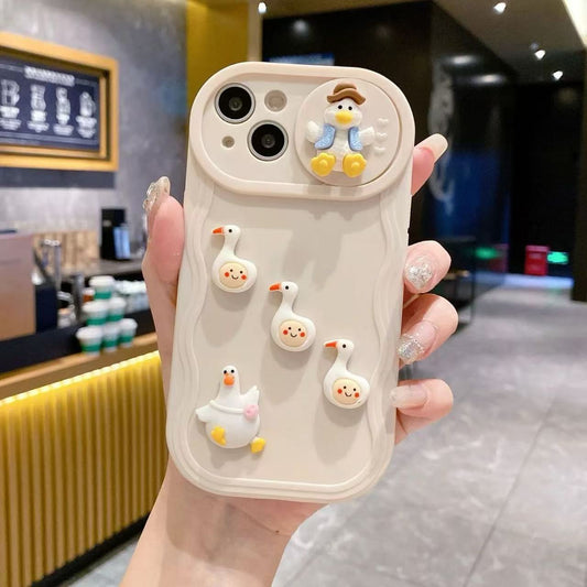 iPhone用 ケース スライド式カメラカバー 耐衝撃 可愛いアヒル レンズ保護 アイフォン用 スマホケース 防塵 人気 落下防止 滑り止め 指紋防止 携帯カバー