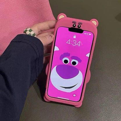 iPhone 用 ケース スマホケース 可愛い 保護ケース モンスター 携帯カバークマ 携帯ケース すり傷防止 落下防止 脱着簡単 アイフォン 用カバー 全面保護