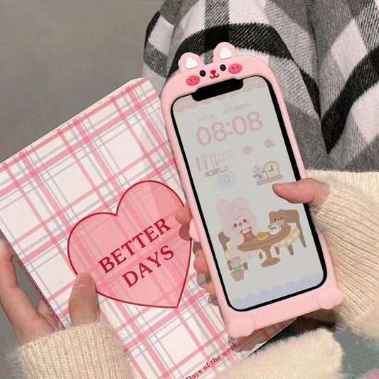 iPhone 用 ケース スマホケース 可愛い 保護ケース モンスター 携帯カバークマ 携帯ケース すり傷防止 落下防止 脱着簡単 アイフォン 用カバー 全面保護
