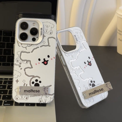 iPhone14対応 カバー iPhoneケース 漫画 韓国 面白 イヌシロ　ワンちゃん 動物 スタンド おしゃれ おもしろ スマホケース 薄型ケース  かっこいい アップル 携帯ケース