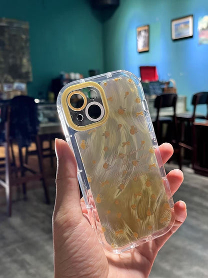 iPhone 用 ケース キラキラ 花川 リボン 女の子 豪華 人気 衝撃吸収 軽量 落下防止 おしゃれ ワイヤレス充電対応 アイホン用携帯ケース ゴールド レンズ保護