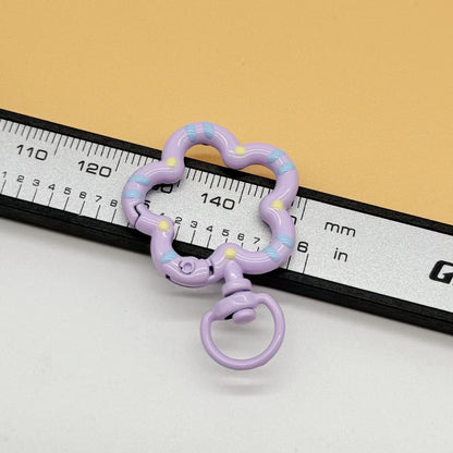 PC.<A400>カラースプレー 梅の花デザイン スプリングキーホルダー＿ DIYアクセサリーパーツ