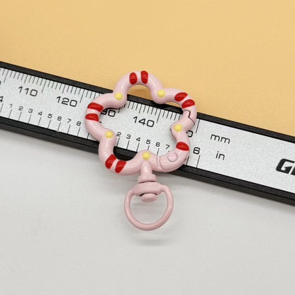PC.<A400>カラースプレー 梅の花デザイン スプリングキーホルダー＿ DIYアクセサリーパーツ