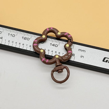 PC.<A400>カラースプレー 梅の花デザイン スプリングキーホルダー＿ DIYアクセサリーパーツ