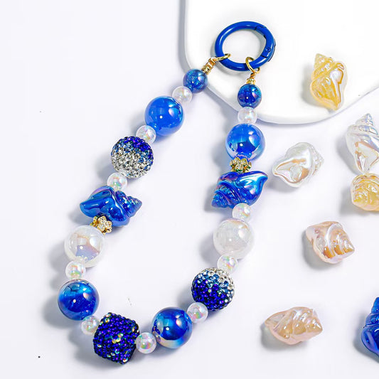 C.<AS00>高品質マーメイド効果通孔海螺ビーズDIY アクセサリ用