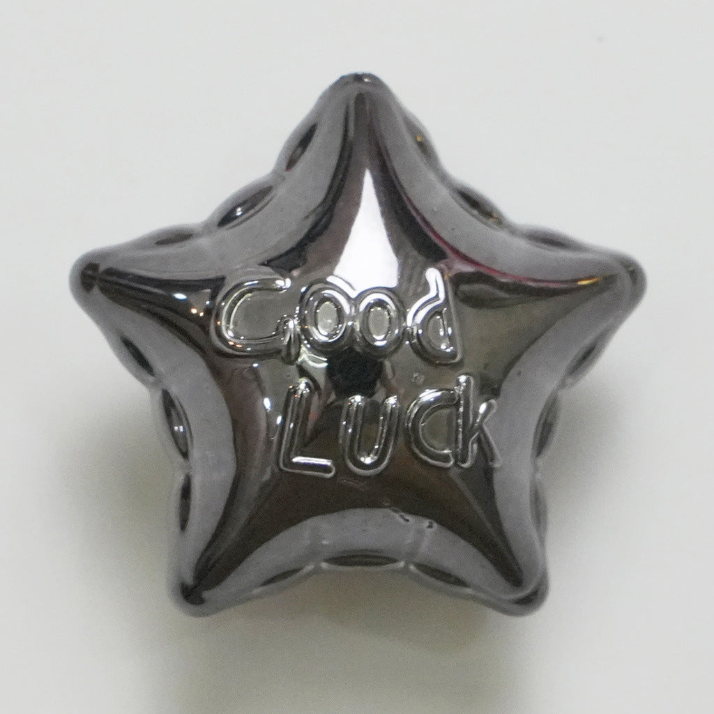 C.<AH00>銃色の金属製複数パターンの DIY ビーズ付きスマホチェーンアクセサリー