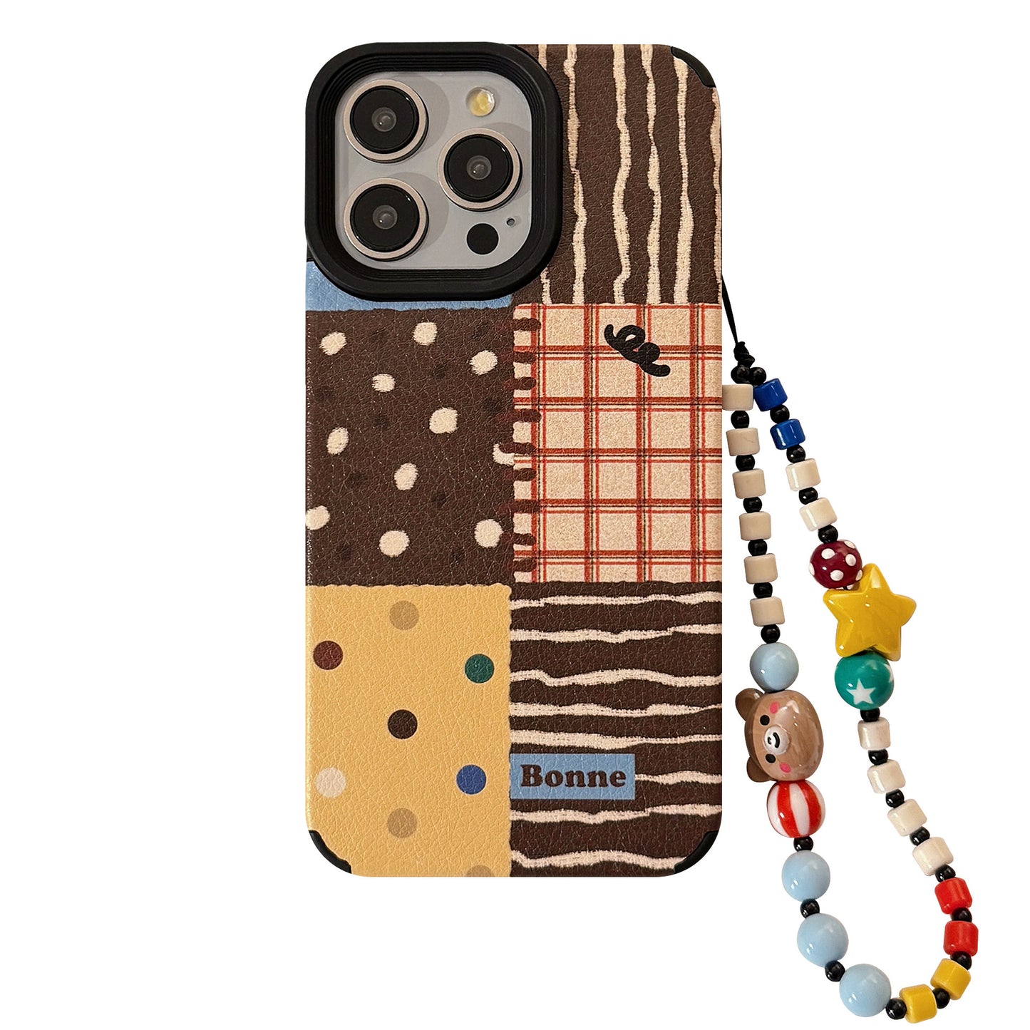 可愛いケース 携帯スマホケース アイホン TPU 軽量 カード 軽量フルカバー IPHONE ストラップ レトロ 水玉 つなぎ合わせ