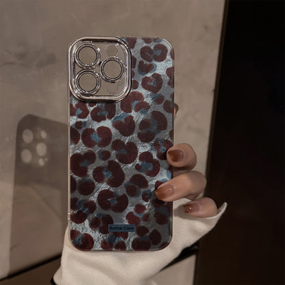 ケース携帯 iphoneケース ヒョウ柄 ブルーヒョウ柄 ストラップ レンズ保護 衝撃対応 レンズダイヤモンド ぴかぴか おしゃれスマホケース