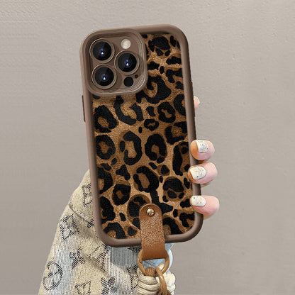 iPhone用ケース スマホケース 可愛い豹柄 ヒョウ柄 ストラップアイフォン カバー 女性  おしゃれ 全面保護 耐衝撃 黄変防止 耐久性 カバー ワイヤレス充電対応 フルカバー